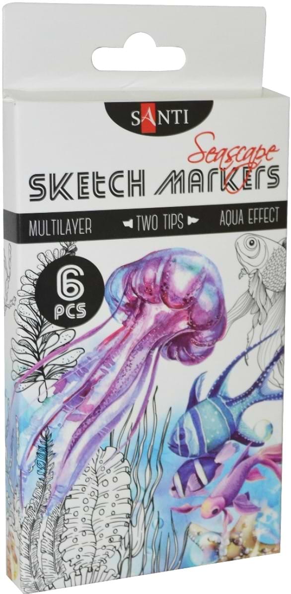 Набор маркеров Santi "Seascape" 6 шт. (390567)