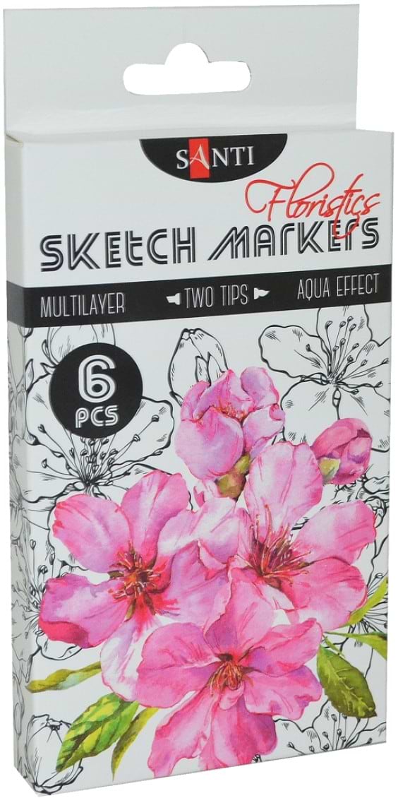Набор маркеров Santi "Floristics" 6 шт. (390569)