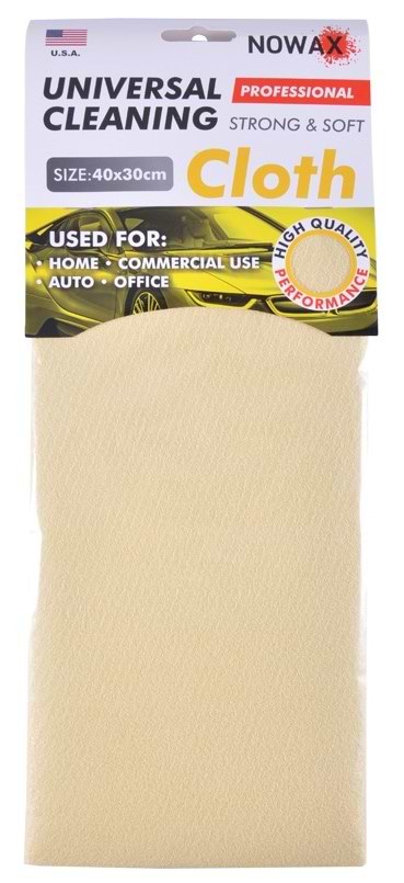 Автомобільна серветка NOWAX Штучна замша 40x30 см (NX65432)