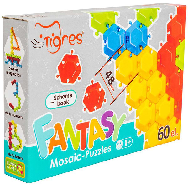 Фото - Мозаїка для малюків Tigres Фантазія 60 ел. (39124)