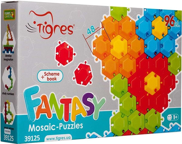 Фото - Мозаїка для малюків Tigres Фантазія 96 ел. (39125)