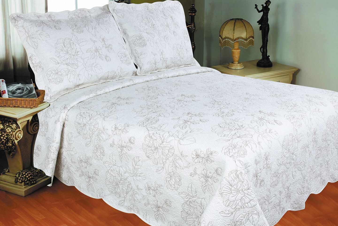 Покривало двоспальне Zastelli 779 бавовна 160х220 cм + наволочка (09360)