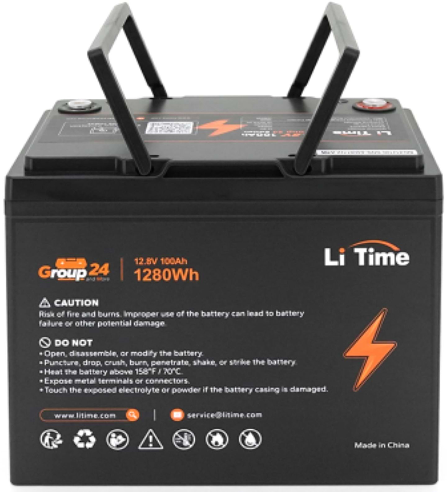 Аккумулятор для ИБП Li-TIME Group 24 LiFePO4 12.8 100Ah 1280Wh (Li-Time-GR24-12.8-100)