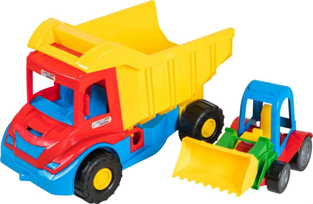 Базовий ігровий транспорт для малюка Tigres "Multi Truck" вантажівка з трактором (39219) - Фото 1