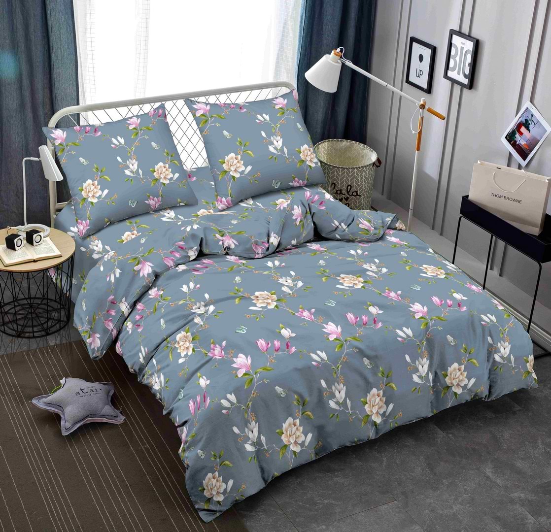 Комплект постельного белья Zastelli JH11757-10 Орхидеи жатка 2х145х210 Разноцветный (20990)