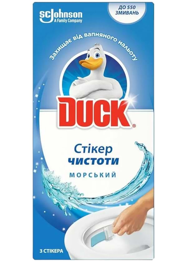 Фото - Туалетний блок SC Johnson Duck стікер Морський  3 шт. (5000204324259)