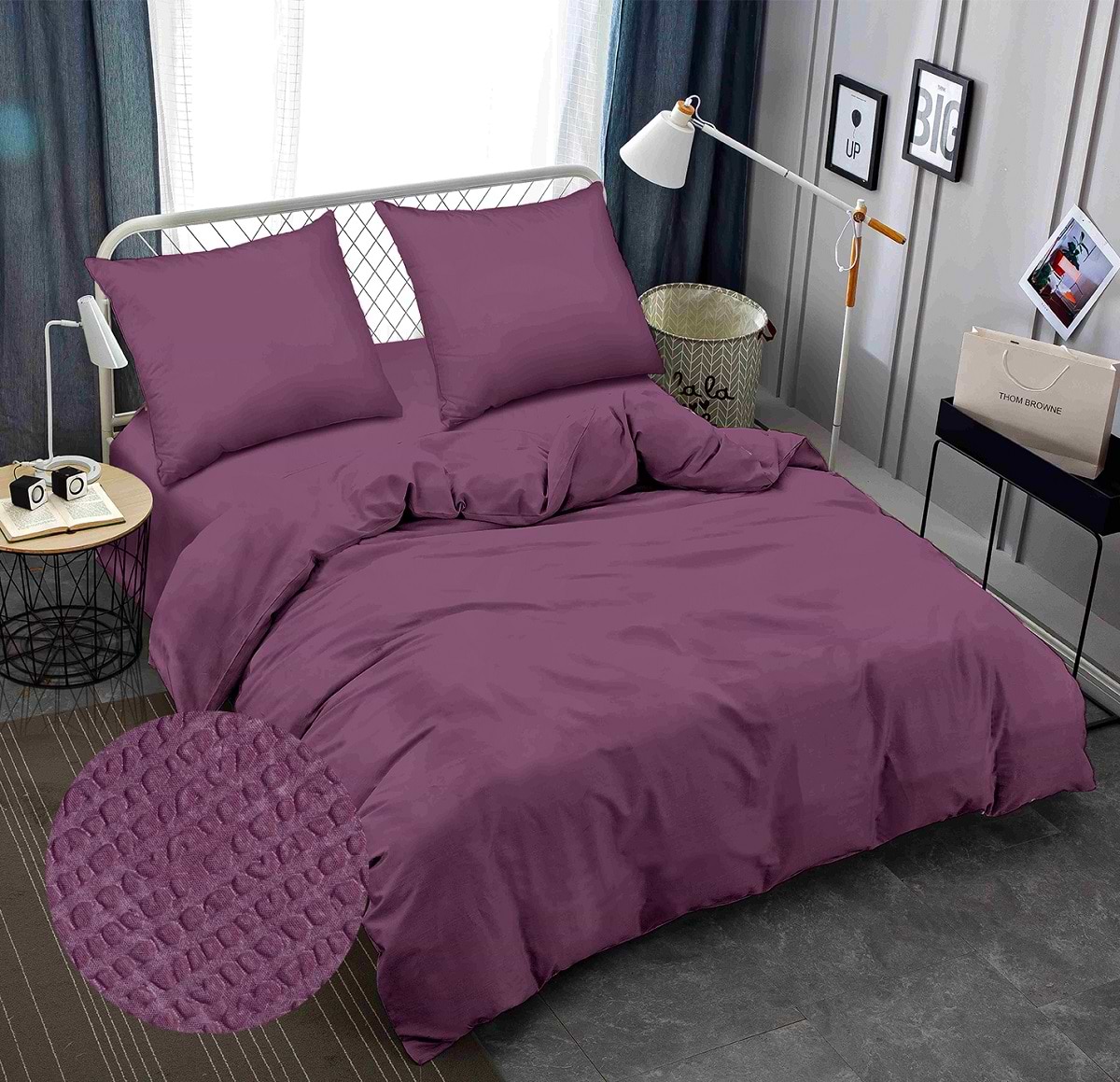 Комплект постельного белья Zastelli VIOLET жатка 145х210 Фиолетовый (20901)