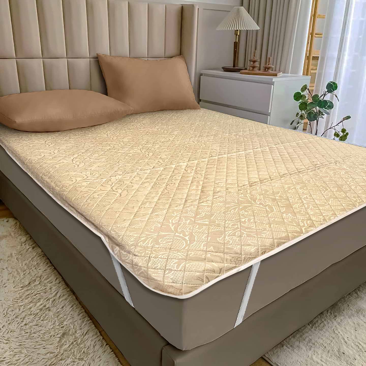 Наматрасник Zastelli 711 Трикот 180х200 см Бежевий (16348)