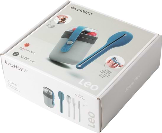 Фото - Набор емкостей для хранения Berghoff 3950235 LEO ланчбакс (0,18л/0,45л) + набор приборов