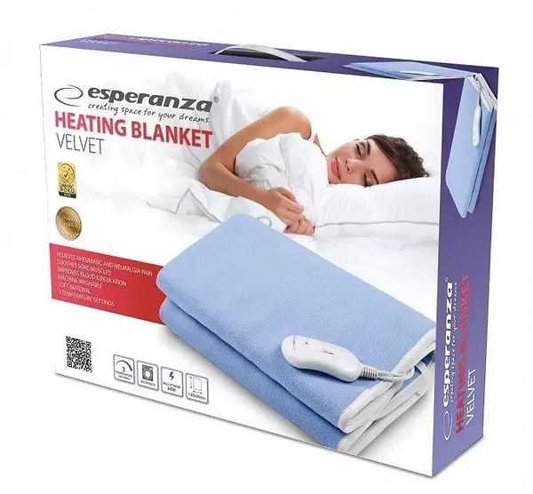 Фото - Електроковдра Esperanza Velvet EHB001 Blue