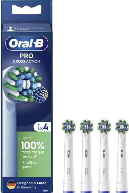 Фото - Насадка для зубної щітки Oral-B Braun Cross Action EB50RX 4 шт