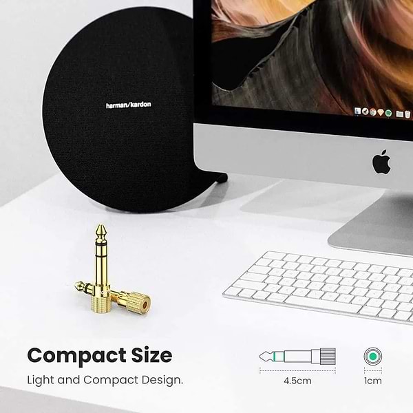 Фото - Перехідник аудіо UGREEN 6.3 mm Male to 3.5 mm Female Adapter (20503)