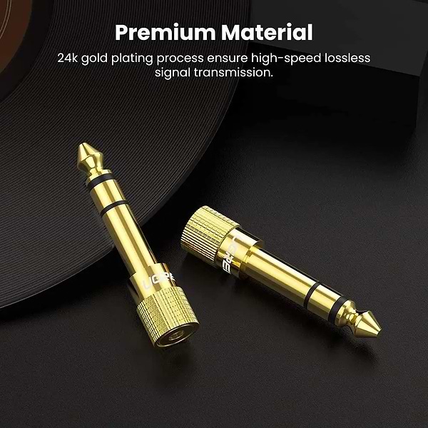 Фото - Перехідник аудіо UGREEN 6.3 mm Male to 3.5 mm Female Adapter (20503)