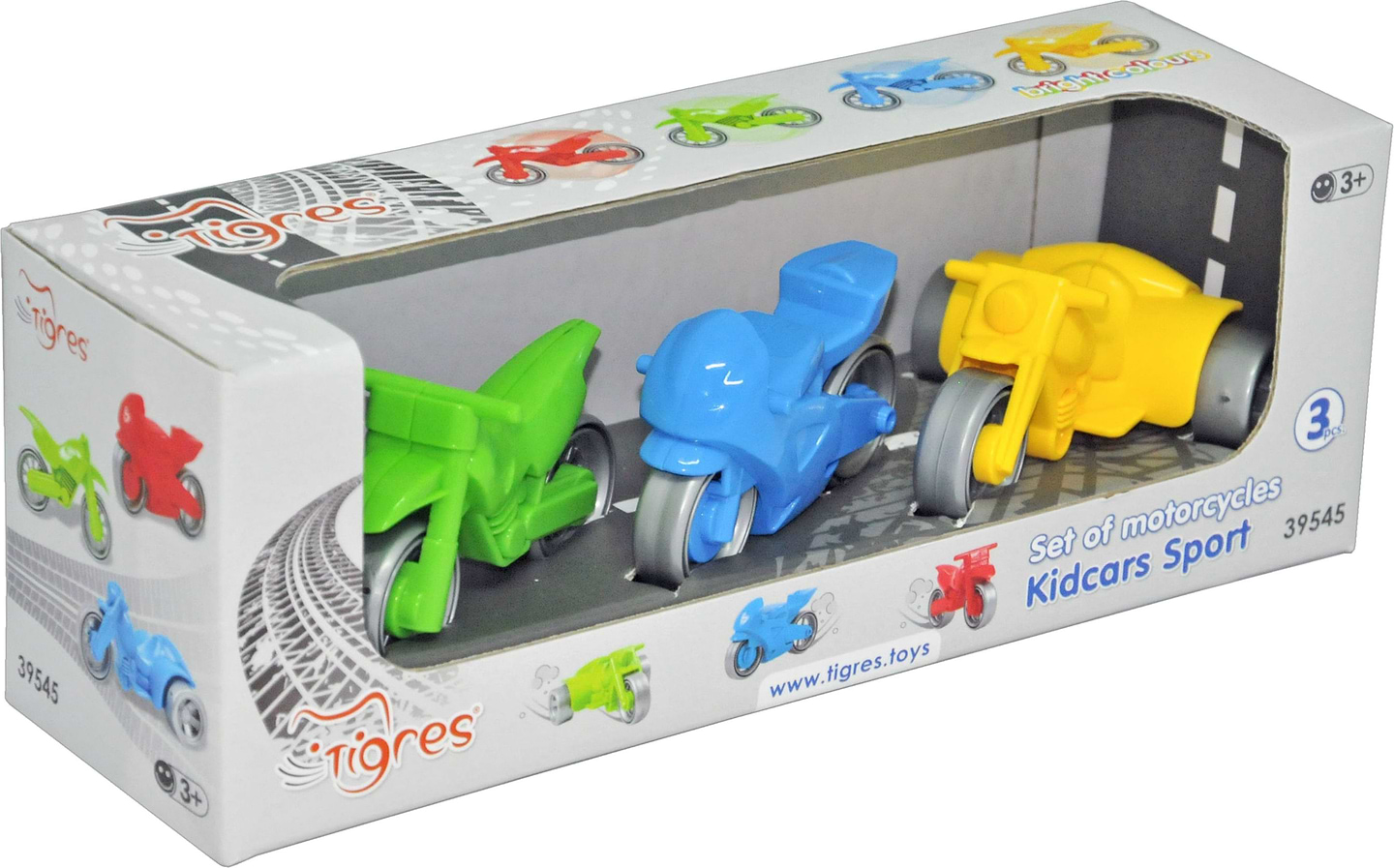 Базовий ігровий транспорт для малюка Tigres Набір мотоциклів "Kid cars Sport" 3 шт. (39545) - Фото 1
