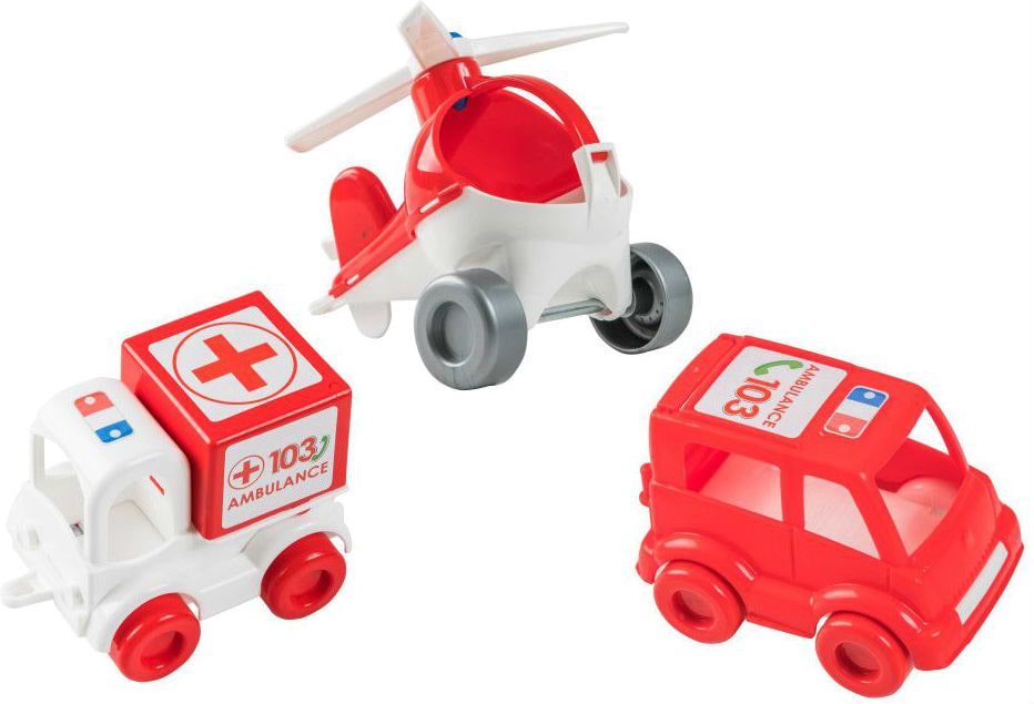 Базовий ігровий транспорт для малюка Tigres Машинки "Kid cars" швидка допомога (39549) - Фото 1