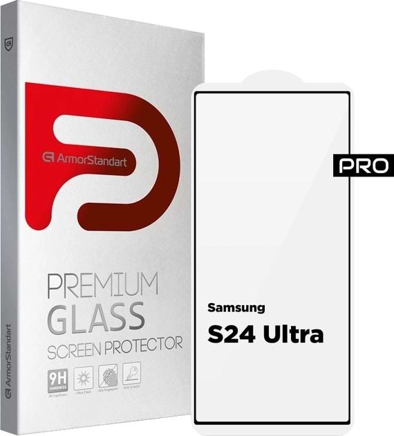 Защитное стекло для смартфона Armorstandart Pro for Samsung S24 Ultra Black (ARM72438) - Фото 1