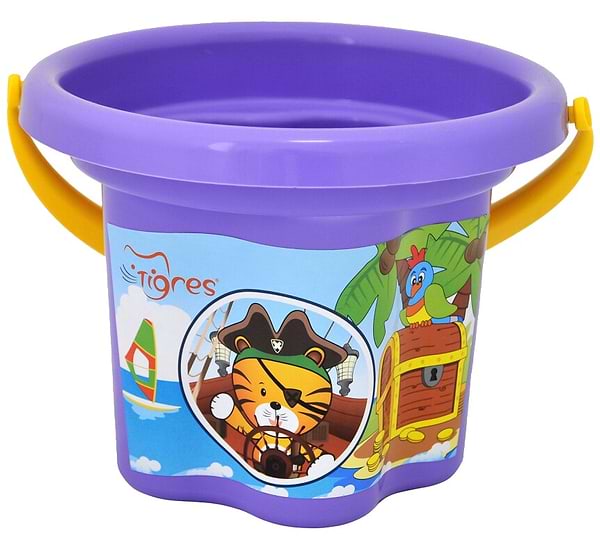 Фото - Ведро для игры в песочнице Tigres Цветочек фиолетовое (39628)