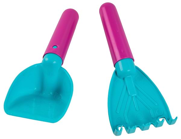 Фото - Набір для гри в пісочниці Tigres Лопатка та граблі маленькі (39646)