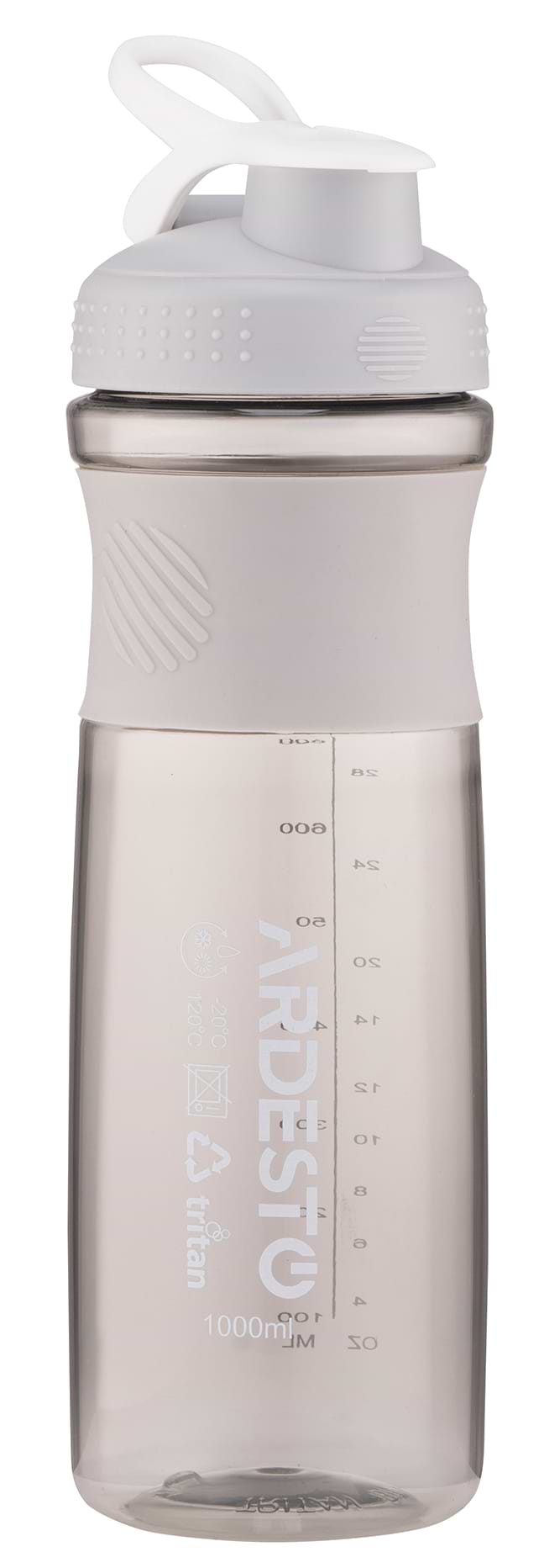 Уцінка - Пляшка для води ARDESTO Smart Bottle 1000 мл Grey (AR2204TG)