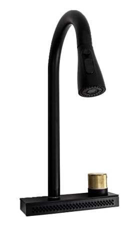 Уценка - Смеситель кухонный Platinum под мойку "Водопад" ZS86 (black)