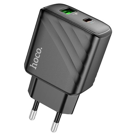 Уцінка - Мережевий зарядний пристрій HOCO CS23A Sunlight dual port PD30W+QC3.0 charger Black (6942007609944)