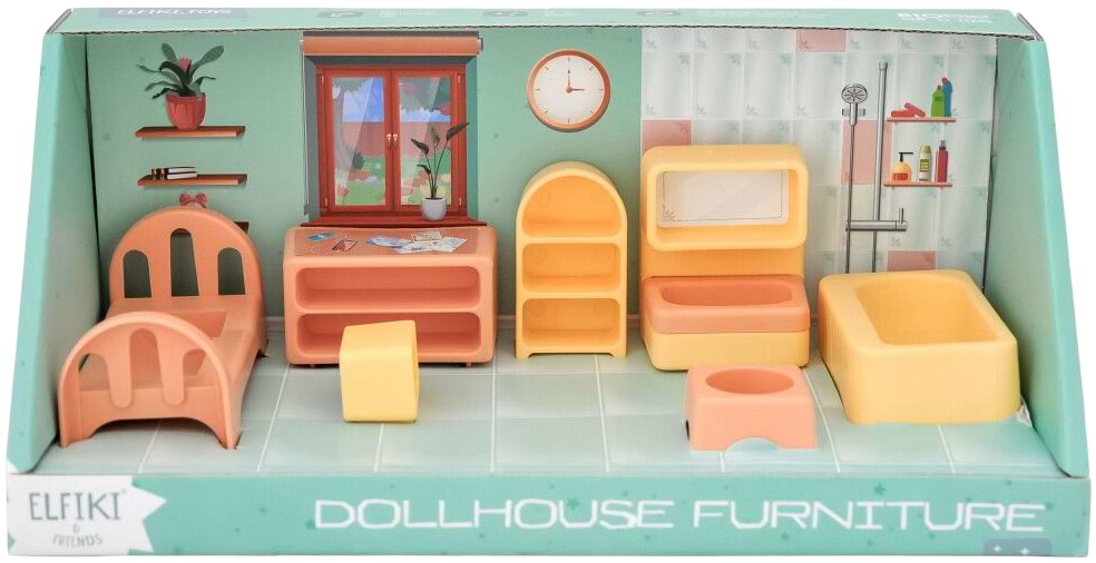 Меблі і будиночки для ляльки ELFIKI спальня 7 ел. (39790) - Фото 1