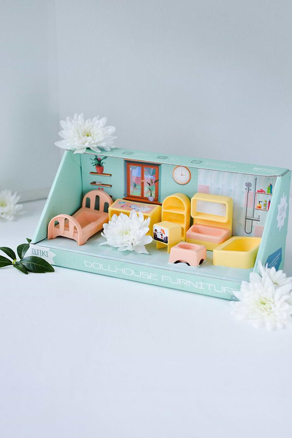 Фото - Меблі і будиночки для ляльки ELFIKI спальня 7 ел. (39790)