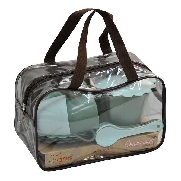 Фото - Сюжетно-ролевая игра. Посуда Tigres Набор чайной посуды "Ромашка" 14 эл. в сумке (селадон) (39939)