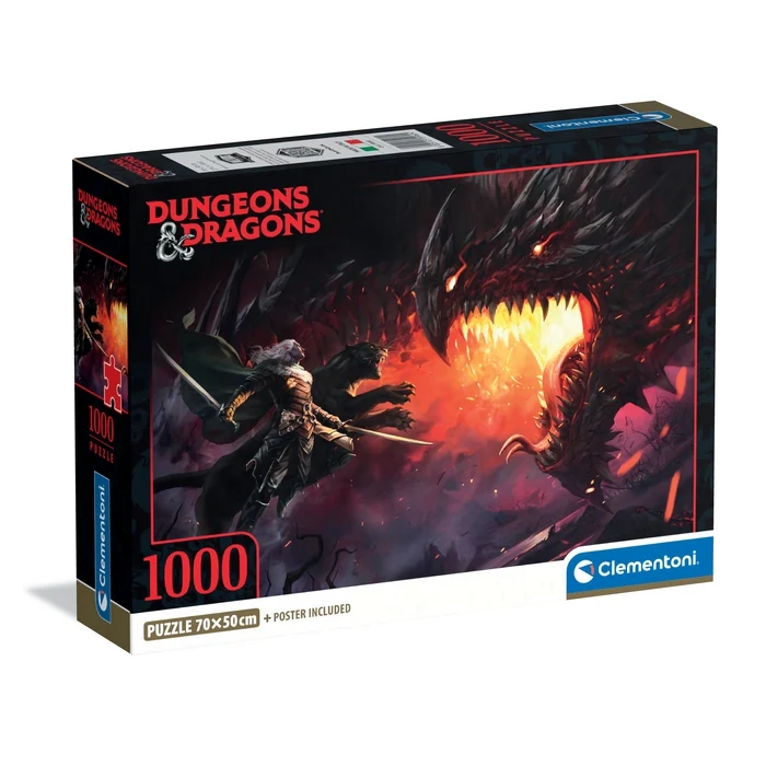 Пазли (8 +) Clementoni Фантастчна дуєль з драконом 1000 ел. (39960)