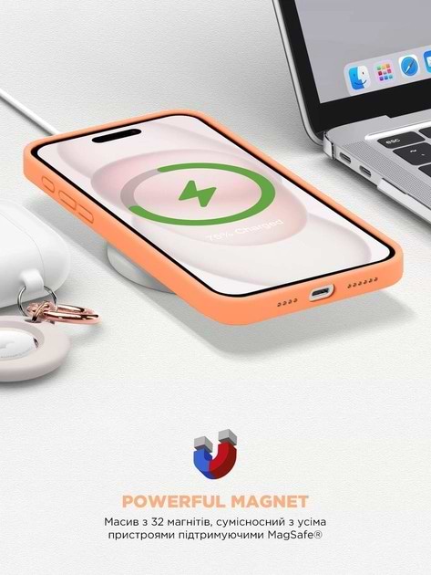 Фото - Чохол для смартфону Armorstandart ICON2 MagSafe for Apple iPhone 15 Orange Sorbet (ARM72734)