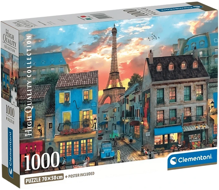 Пазли (8 +) Clementoni Вулицями Парижу-Париж 1000 ел. (39983)