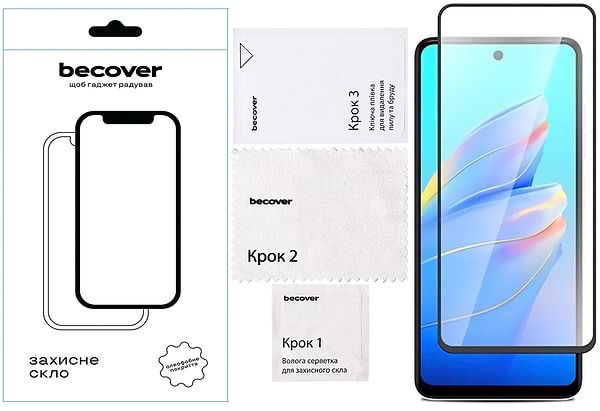 Фото - Захисне скло для смартфону BeCover for Tecno Spark Go 1 (KL4) Black (712318)