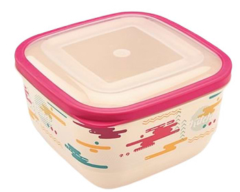 Ємність для зберігання UCSAN PLASTIC TRENDY 3.6 л біла з малюнком в асортименті (903008)