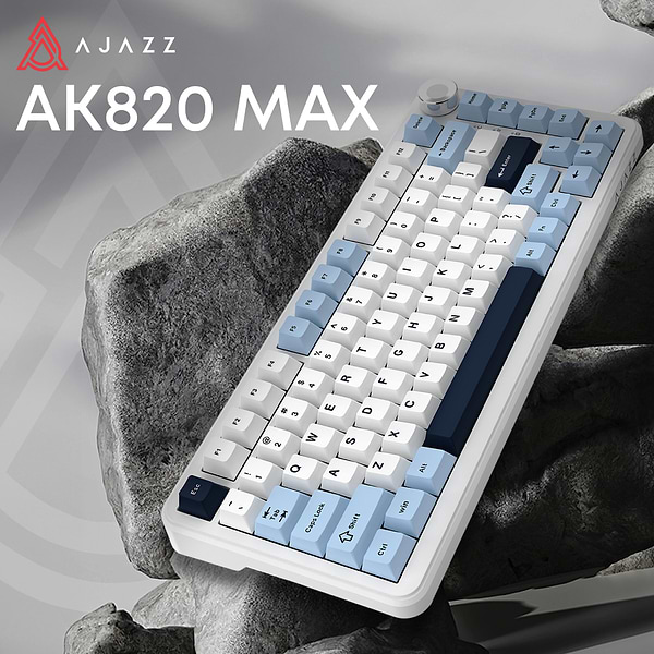 Фото - Клавіатура бездротова ігрова Ajazz AK820 MAX PLUS (AK820MAX-DD-BWD)