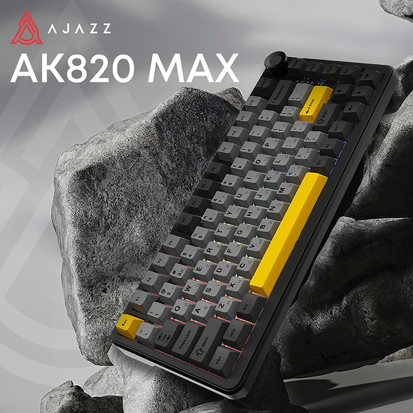 Фото - Клавіатура бездротова ігрова Ajazz AK820 MAX PLUS (AK820MAX-DD-BGY)