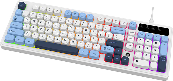 Фото - Клавиатура проводная игровая Ajazz AF98 Glacier Blue (AF98-GB)