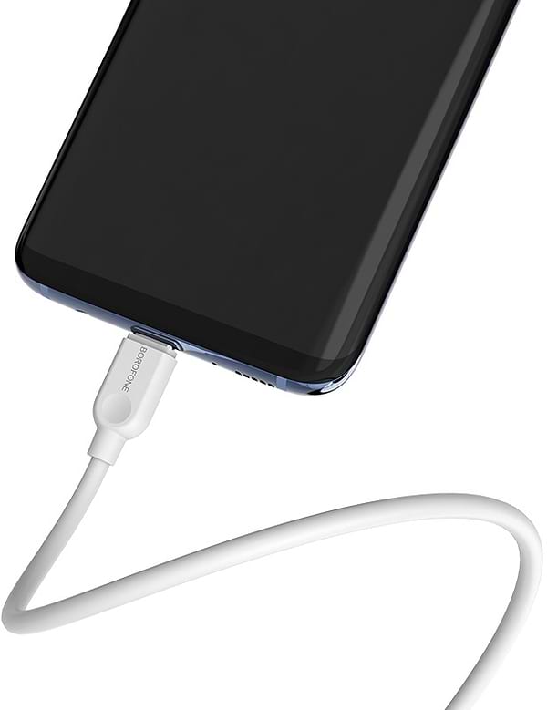 Фото - Кабель синхронізації даних BOROFONE BX14 USB to Type-C 2.4A, 2m White (6957531090021)