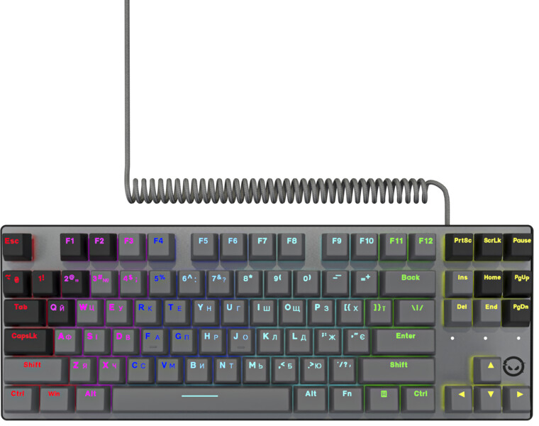 Фото - Клавиатура проводная игровая Lorgar Azar 514TKL EN/UA Mechanical RGB Black (LRG-GK514TKL-BK-UA)