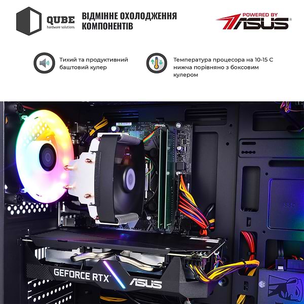 Фото - Уценка - Системный блок QUBE QB i5 11400F GTX 1660 TI 6GB 1641 (i511400FGTX1660TI6GB1641)