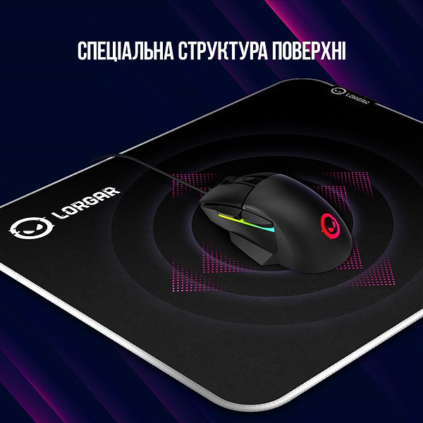 Фото - Килимок для миші ігровий Lorgar Legacer 753 360x300 Black (LRG-CMP753)