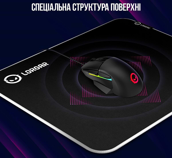 Фото - Килимок для миші ігровий Lorgar Legacer 755 500x420 Black (LRG-CMP755)