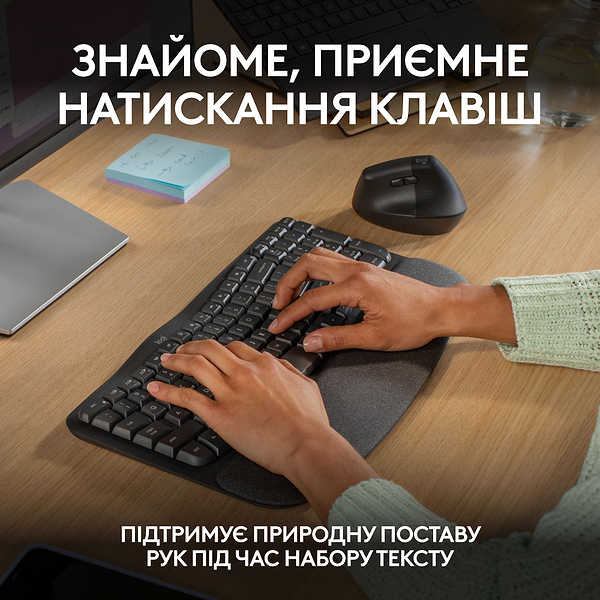 Фото - Клавиатура беспроводная Logitech Wave Keys Bluetooth/Wireless Black (920-012304)