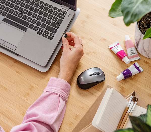 Фото - Мышь беспроводная Trust Yvi+ Silent WL ECO Black (24549)