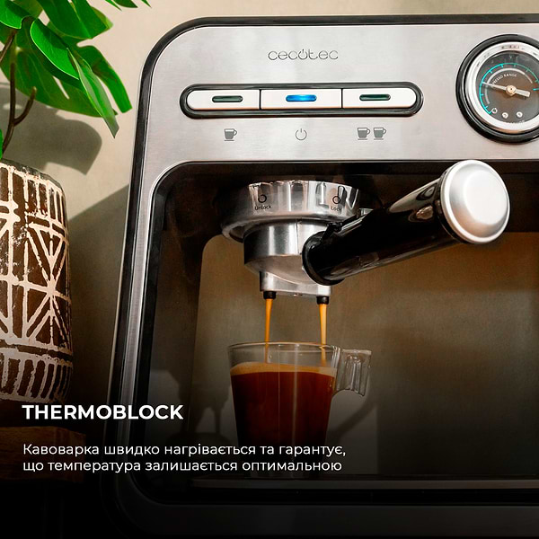 Фото - Кавоварка рожкова Cecotec Cafetera Espresso Power Espresso 20 Square Pro (CCTC-01983)