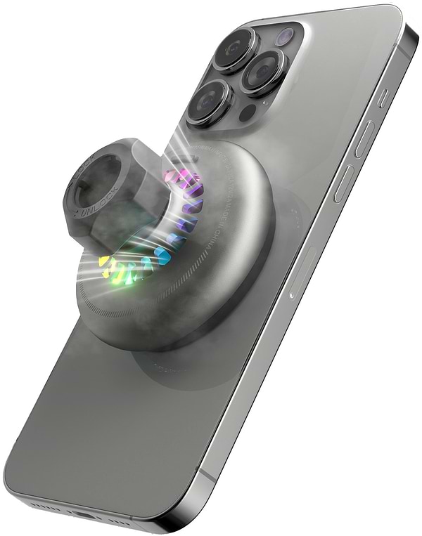 Фото - Автодержатель с беспроводной зарядкой Proove IceCore QI2 15W Gray (WHIC15002003)