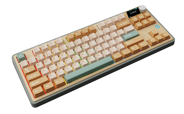 Фото - Клавіатура бездротова ігрова Ajazz AK870 Jasmine Switch (AK870-JS-YWG)