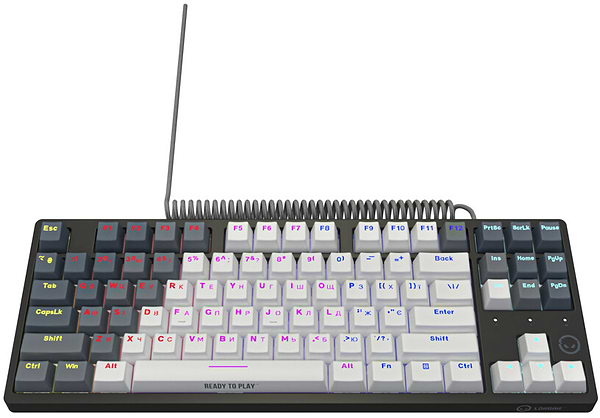 Фото - Клавиатура проводная игровая Lorgar Azar 514TKL EN/UA Mechanical RGB White (LRG-GK514TKL-WH-UA)