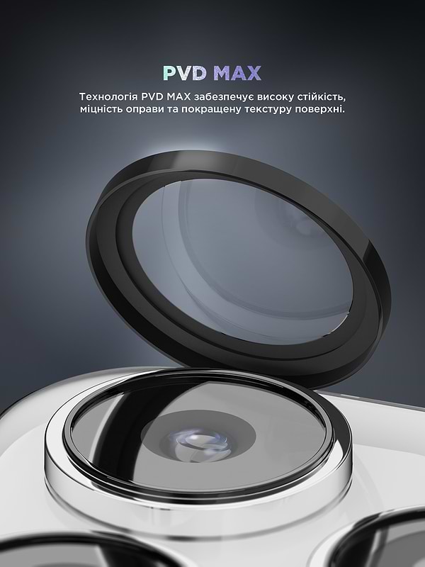 Фото - Защитное стекло для смартфона Armorstandart для камеры Supreme Black Icon for iPhone 15 Pro/15 Pro Max Black Titanium (ARM76591)