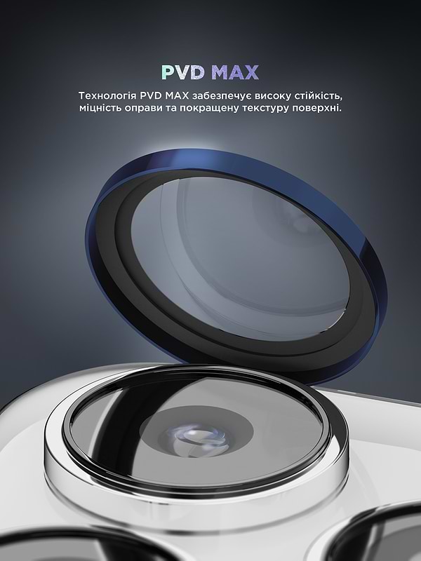 Фото - Захисне скло для смартфону Armorstandart для камери Supreme Black Icon for iPhone 15 Pro/15 Pro Max Blue Titanium (ARM76594)