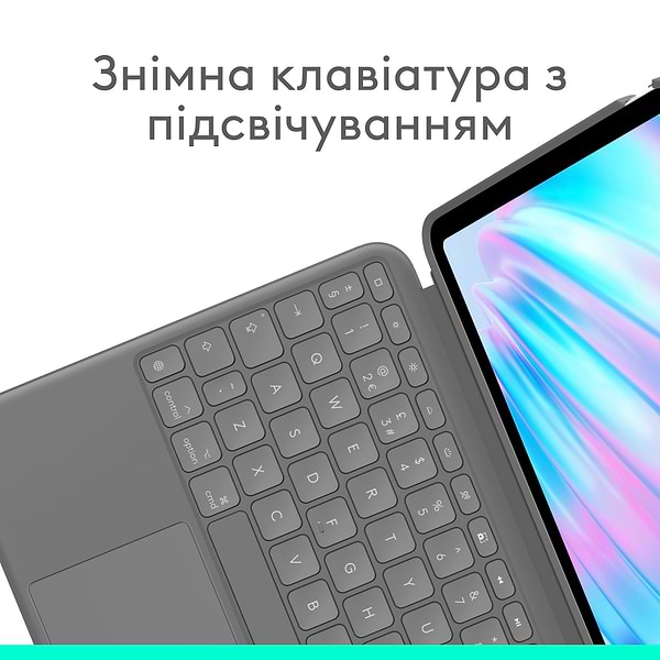 Фото - Чохол-клавіатура для планшета Logitech Combo Touch iPad Air 11'' (M2) Oxford Grey (920-012636)